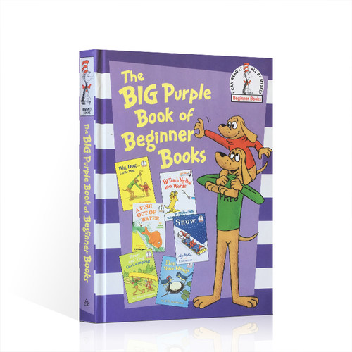 送音频Dr Seuss苏斯博士七色初学者系列:紫色大书The Big Purple Book of Beginner Books 英文启蒙绘本经典儿童原版精装6合1