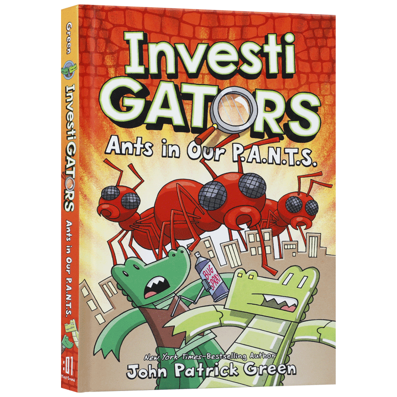 英文原版 调查员#4 InvestiGators #4: Ants in Our P.A.N.T.S. 10-14岁中小学生英语课外阅读读物儿童英语冒险故事桥梁章节漫画书
