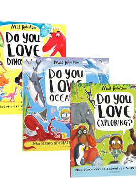 英文原版你喜欢什么系列3本Do you love Dinosaurs恐龙Oceans海洋Exploring探索2-6岁宝宝幼儿童趣味益智启蒙亲子书绘本