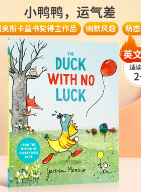 预售英文原版The Duck with no Luck不幸运的鸭子用积极的态度应对生活的起起落落2-6岁儿童启蒙动物故事感激生活品格塑造平装绘本