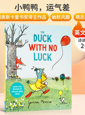 英文原版The Duck with no Luck不幸运的鸭子用积极的态度应对生活的起起落落2-6岁儿童启蒙动物故事感激生活品格塑造平装绘本