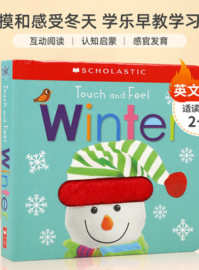 英文原版 Touch and Feel Winter 触摸和感受冬天 学乐早教学习者 互动式触摸和感觉书 2-6岁幼儿宝宝基础概念认知纸板书