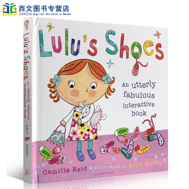 英文原版 Lulu's Shoes 露露的鞋子 精装 触摸书操作书 幼儿启蒙 好看能玩的书 露露大明星系列 露露 Lulus系列 幼儿启蒙认知