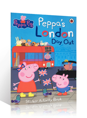 进口英文原版Peppa Pig粉红猪小妹系列：Peppa's London Day Out 伦敦之旅 小猪佩奇活动游戏贴纸书 亲子睡前共读英语故事绘本
