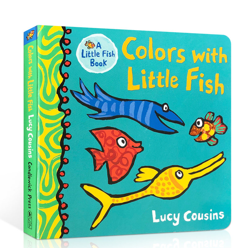 预售英文原版 Colors with Little Fish 小带鱼的颜色 0-3岁幼儿儿童英语启蒙书正版进口坚固纸板书作者 Lucy Cousins