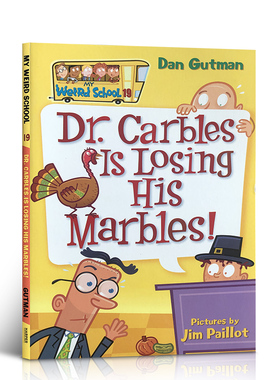 【送音频】英文原版美国小学推荐读物疯狂学校系列My Weird School #19:Dr. Carbles Is Losing His Marbles!校园漫画章节故事小说