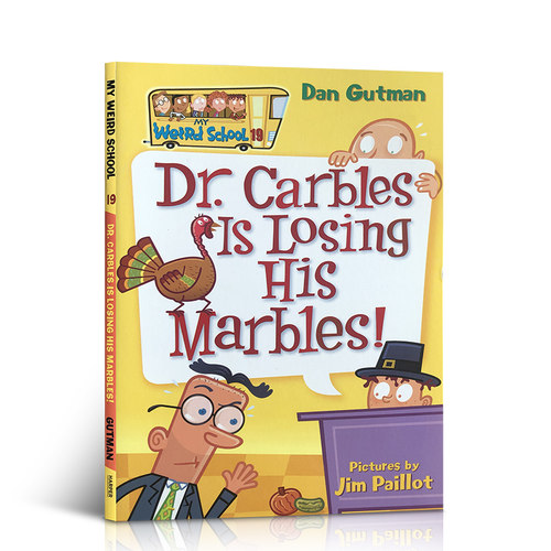 【送音频】英文原版美国小学推荐读物疯狂学校系列My Weird School #19:Dr. Carbles Is Losing His Marbles!校园漫画章节故事小说