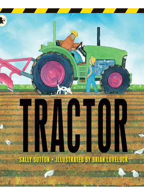 预售英文原版 Tractor 拖拉机工程机械认知绘本启蒙认知 工程机械交通工具平装绘本 科普入门/了解世界 4-8岁