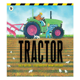预售英文原版 Tractor 拖拉机工程机械认知绘本启蒙认知 工程机械交通工具平装绘本 科普入门/了解世界 4-8岁