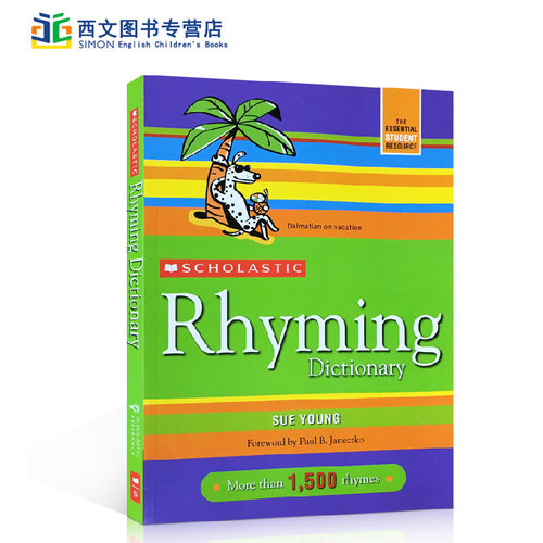 英文原版Scholastic Rhyming Dictionary学乐儿童启蒙押韵词典9-10-11-12岁学习单词汇亲子教育英语廖彩杏推荐书单1500多种韵