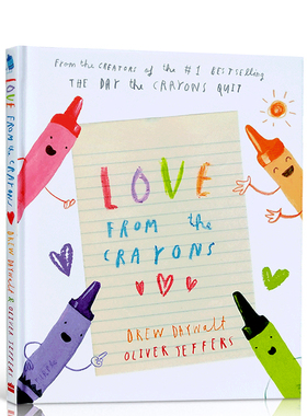 英文原版绘本Love from the Crayons来自蜡笔的爱情人节儿童情绪The Day the Crayons Quit纽约时报畅销书可搭小蜡笔大罢工