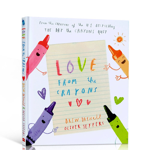 英文原版绘本Love from the Crayons来自蜡笔的爱情人节儿童情绪The Day the Crayons Quit纽约时报畅销书可搭小蜡笔大罢工