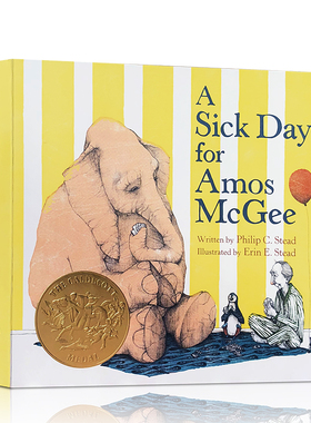 凯迪克奖绘本 英文原版A Sick Day for Amos McGee阿莫的生病日爱与关怀 儿童启蒙纸板书 亲子阅读睡前晚安故事绘本读物 3-6岁