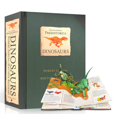 英文原版史前恐龙立体书 Encyclopedia Prehistorica Dinosaurs The Definitive Pop-Up百科3D手工折叠儿童书Robert Sabuda