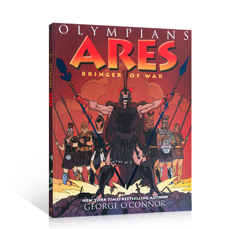 英文原版漫画书 Olympians: Ares: Bringer of War 奥利匹斯神话:阿瑞斯 希腊故事全彩图书 中小学生英语课外阅读进口书籍7-9-13岁