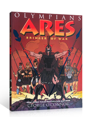 英文原版漫画书 Olympians: Ares: Bringer of War 奥利匹斯神话:阿瑞斯 希腊故事全彩图书 中小学生英语课外阅读进口书籍7-9-13岁