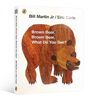 英文原版棕熊绘本 Brown Bear What Do You See 棕色的熊你在看什么纸板书廖彩杏启蒙Eric Carle卡尔爷爷搭吴敏推荐