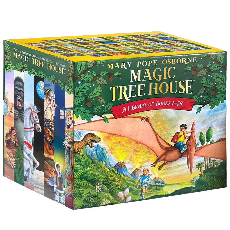 预售英文版神奇树屋The Magic Tree House基础版第一季1-28-34全套34册盒装儿童章节桥梁书分级阅读兰登书屋magictreehouse的书屋