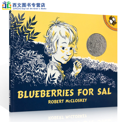 送音频英文原版绘本 Blueberries for Sal 汪培珽第2二阶段 Robert McCloskey 小塞尔采蓝莓 凯迪克银奖