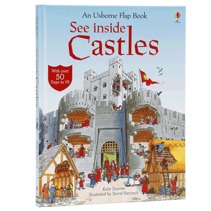 英文原版See Inside Castles看里面系列揭秘城堡 Usborne尤斯伯恩亲子益智纸板翻翻书儿童英语启蒙早教绘本历史科普认知图画书