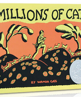 美国史上“真正的绘本”荣获1929年纽伯瑞儿童大奖 Millions of Cats 一百万只猫 英文绘本原版【平装】 100万只猫