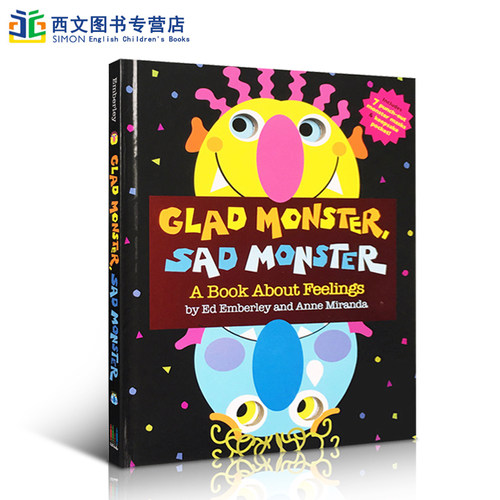 预售情绪管理 英文原版 Glad Monster, Sad Monster Ed Emberley 儿童绘本 精装书 go away big green monster同系列