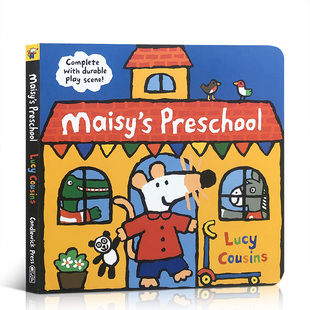 英文原版 Maisy's Preschool 梅西准备上学小鼠波波系列儿童英语启蒙认知书立体场景操作玩具书
