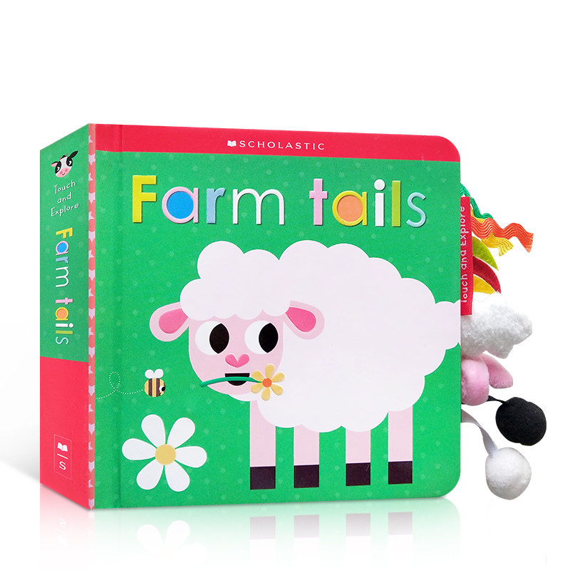 英文原版 scholastic early learners: farm tails 农场动物尾巴触摸