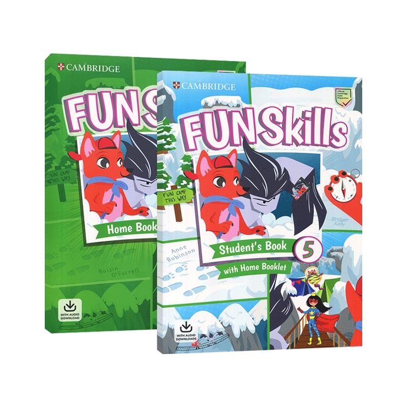 英文原版Fun Skills 2020新版剑桥少儿英语YLE考试五级级官方备考书 Level 5  学生套装(主课本+练习册)剑桥少儿英语备考书
