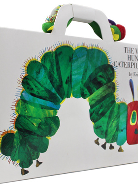 西文优选送音频+玩偶 大开本 The Very Hungry Caterpillar 好饥饿的毛毛虫纸板书Eric Carle艾瑞卡尔 廖彩杏书单英文原版