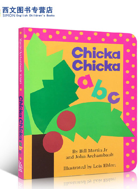正品原装进口英文原版Chicka Chicka ABC名家推荐读物纸板书低幼儿童英语字母初级启蒙乐趣味读本 廖彩杏吴敏兰书单绘本送音频