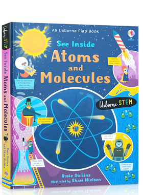 英文原版Usborne 原子和分子 See Inside Atoms and Molecules 百科化学知识科普绘本 英语启蒙早教亲子共读 STEM教育