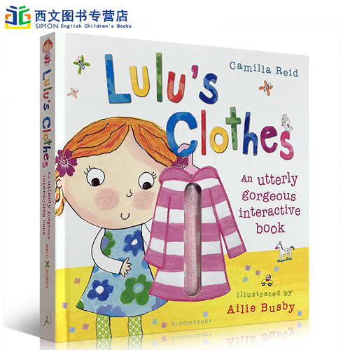 英文原版绘本Lulu's Clothes 露露的衣服 幼儿启蒙生活习惯图画翻翻书 精装触摸操作书机关书