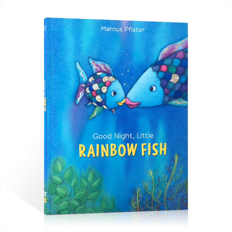 英文原版Good Night, Little Rainbow Fish晚安彩虹鱼3-6岁 儿童绘本读物美国全国教育协会推荐100本童书英国凯特格林纳威奖