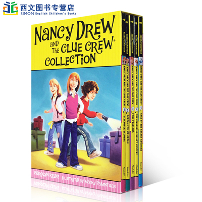 英文原版The Nancy Drew and the Clue Crew Collection1-5本 侦探故事 桥梁章节书盒装