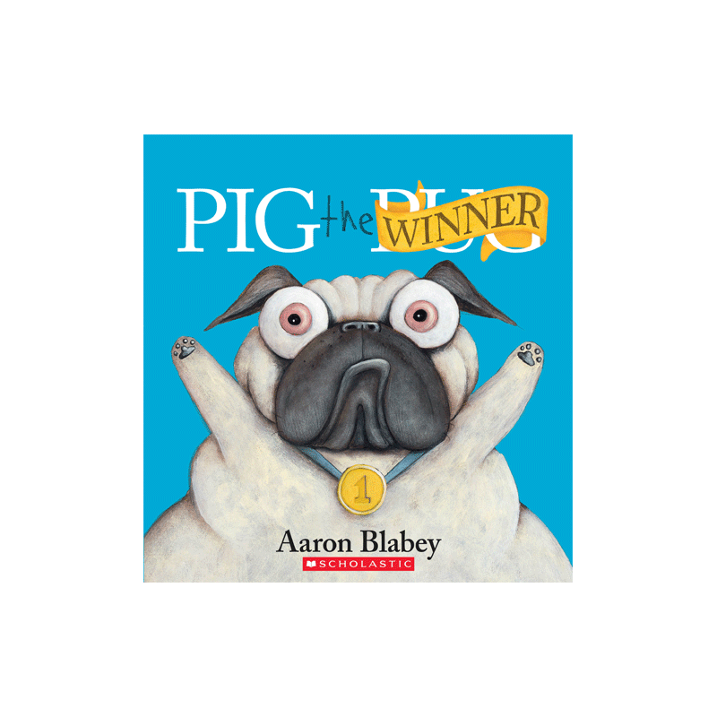 英文原版 Pig the Winner (with CD) 巴哥犬猪猪系列:猪是赢家 4-8岁宝宝儿童幽默搞笑图画故事书绘本平装 Scholastic出版