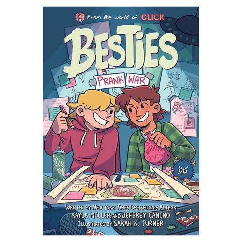 预售英文原版Besties #3: Prank War好闺蜜3 恶作剧大战中学友谊校园全彩漫画平装漫画10-14岁友谊