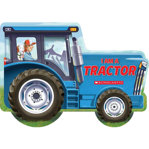 英文原版绘本 I AM A TRACTOR我是一个卡车司机 幼儿儿童英语启蒙认知亲子互动早教益智游戏书撕不烂纸板书异形书3-5岁
