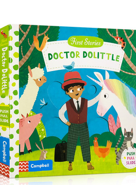 Doctor Dolittle 怪医杜立德 BUSY book系列 First Stories 童话篇 故事 操作机关书纸板书 亲子互动  可搭 supermarket zoo