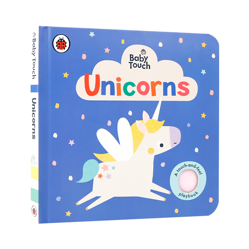 英文原版宝宝触摸书Baby Touch: Unicorns A touch-and-feel playbook独角兽幼儿触感启蒙绘本亲子互动共读早教书纸板Ladybird