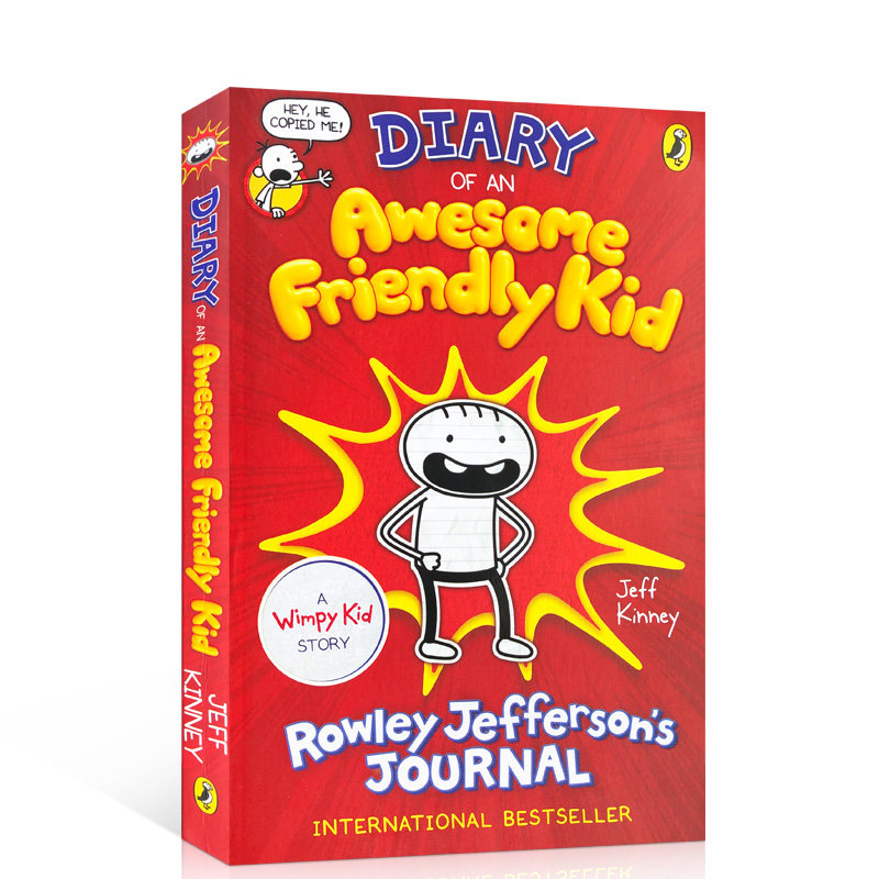 预售英文原版Diary of an Awesome Friendly Kid 小屁孩日记2019年新作 英版 畅销儿童小说 Diary of a Wimpy Kid 暑期书单 - 实物图