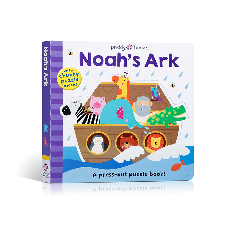 原版 Puzzle and Play: Noah's Ark诺亚方舟 低幼儿童英语启蒙认知绘本图画书 亲子互动早教故事书 撕不烂纸板书正版进口童书