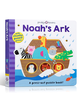 原版Puzzle and Play: Noah's Ark诺亚方舟 低幼儿童英语启蒙认知绘本图画书 亲子互动早教故事书 撕不烂纸板书正版进口童书