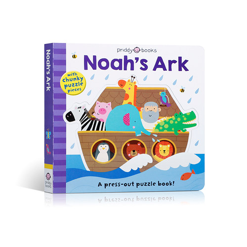 原版 Puzzle and Play: Noah's Ark诺亚方舟 低幼儿童英语启蒙认知绘本图画书 亲子互动早教故事书 撕不烂纸板书正版进口童书