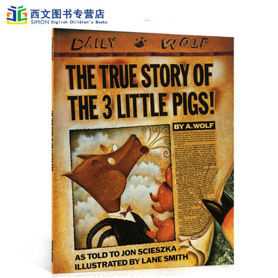 【送音频】英文原版绘本 三只小猪的真实故事The True Story of the Three Little Pigs 美国100百本需读 儿童启蒙图画故事书