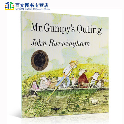 送音频英文原版和甘伯伯去游河Mr Gumpy's Outing1970年凯特·格里纳威奖吴敏兰3-6岁儿童纽约公共图书馆推荐绘本平装大开本