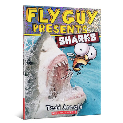 送音频英文原版绘本 Fly Guy Presents: Sharks 苍蝇小子 百科科普阅读英语训练辅导提升阅读能力故事图画书 平装