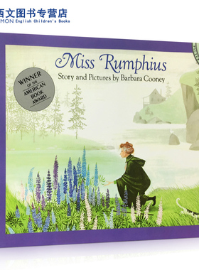 预售英文原版进口绘本 MISS RUMPHIUS Story and pictures花婆婆的故事 儿童英语启蒙早教阅读故事书籍进口正版  凯迪克奖 音频
