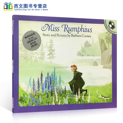 英文原版进口绘本 MISS RUMPHIUS Story and pictures花婆婆的故事 儿童英语启蒙早教阅读故事书籍进口正版  凯迪克奖 音频