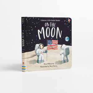 英文原版 Usborne 月球上 Benji Davies新书 On the Moon 纸板书 幼儿知识探索科普启蒙 晚安图画故事绘本 尤斯伯恩